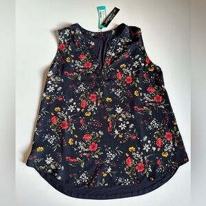 NWT Papermoon Floral Navy Blouse